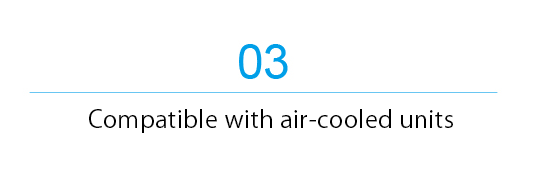 Compatible with air-cooled units