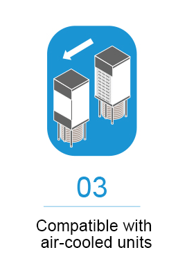 Compatible with air-cooled units